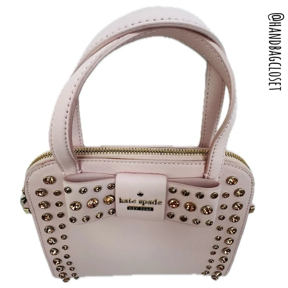 Kate Spade Pink Crystal Davies Merriam Bag and Matchjng Wallet Rare Set